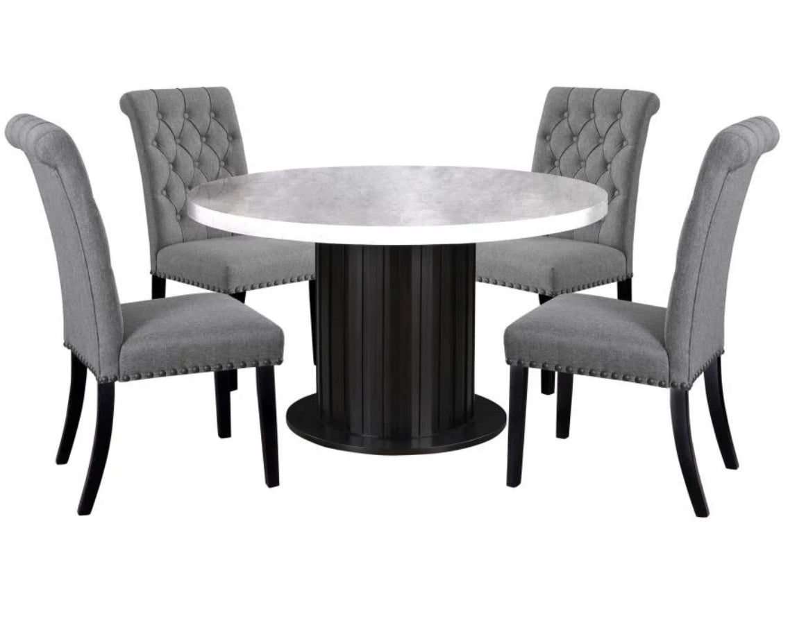 Sherry - Dining Table 5 Piece Set - Gray