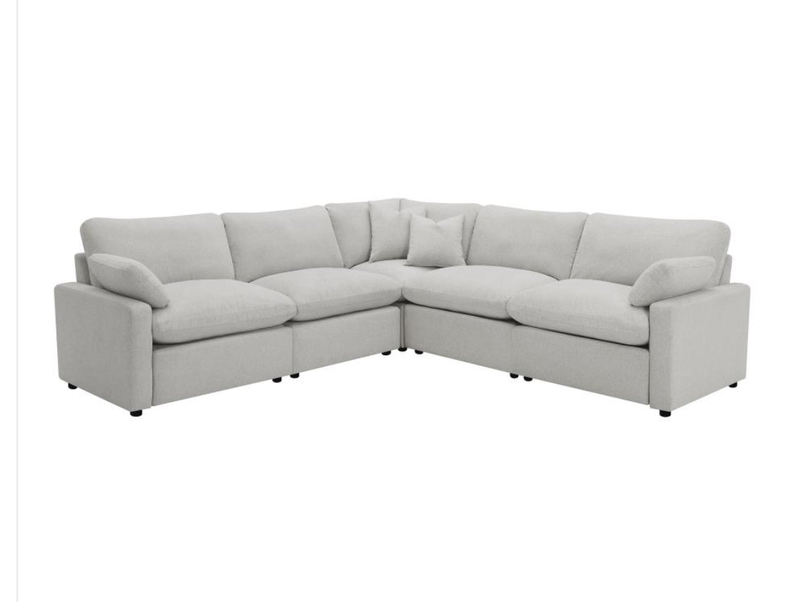 COLLINS 5-PIECE MODULAR POWER RECLINING SECTIONAL GREY
