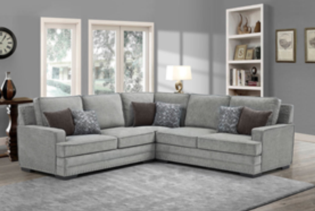 M8072 Light Gray Chenille Sectional