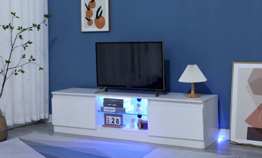 4804 WHITE 63" TV Stand