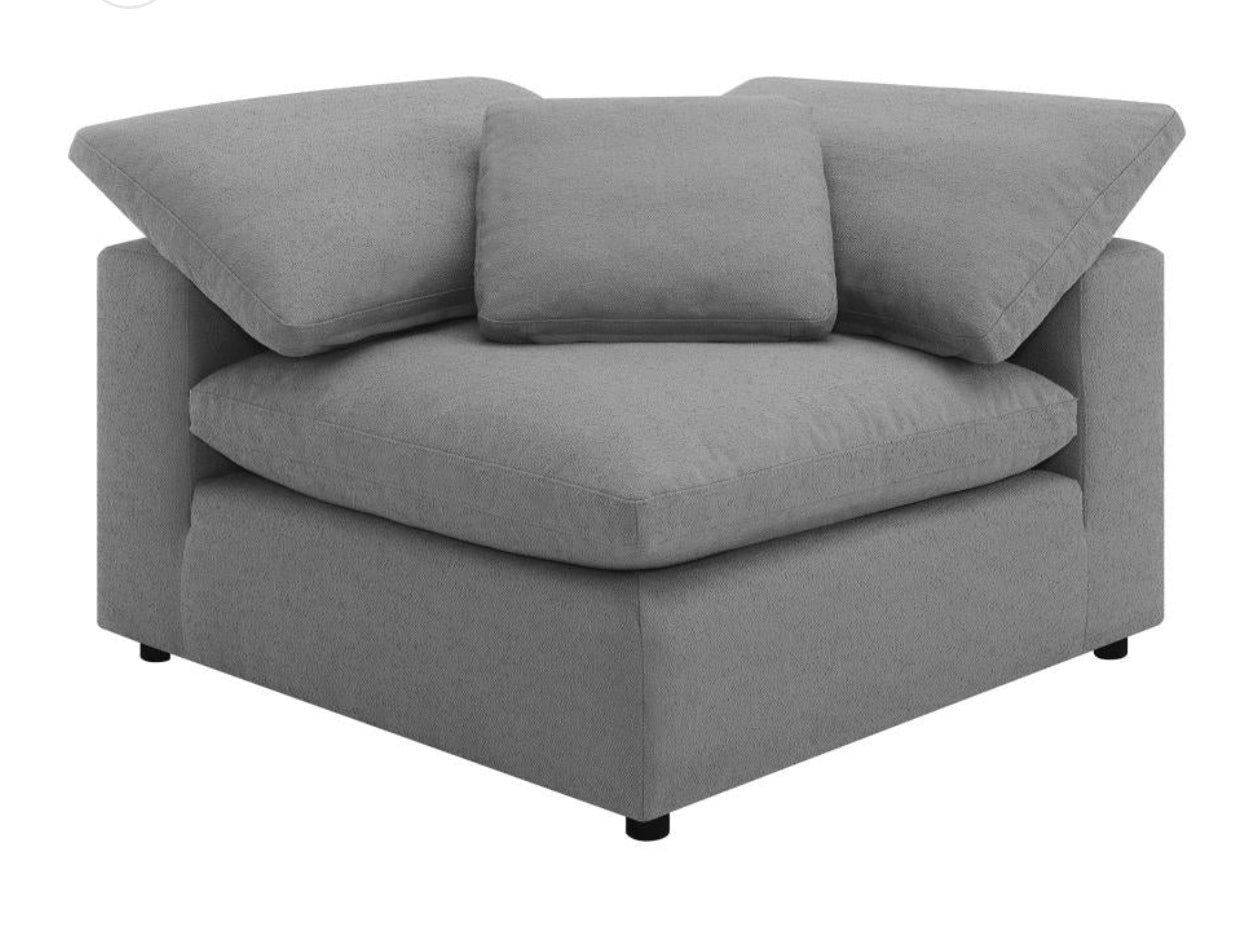 Raleigh 6-piece Boucle Upholstered Modular Sectional Grey