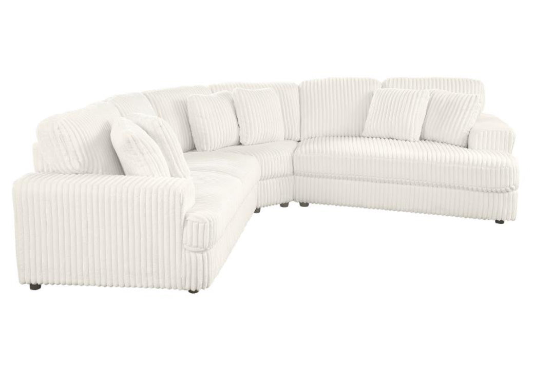 EMBERSON 3-PIECE UPHOLSTERED MODULAR SECTIONAL SOFA IVORY