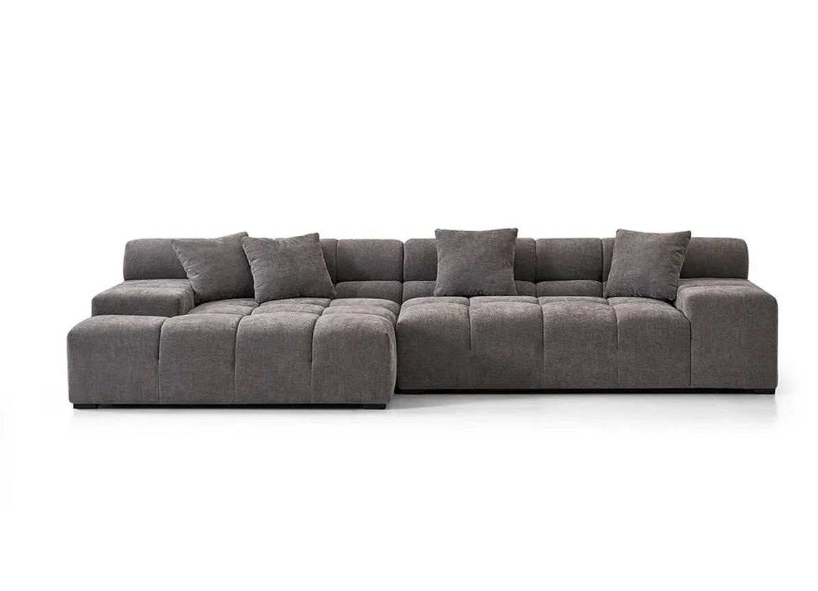 Hayden Sofa Sectional modern Upholstery Gray / Cream