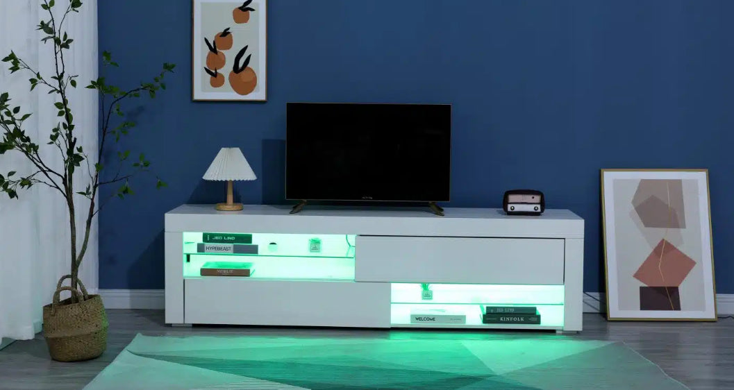 4805 White TV Stand 71"