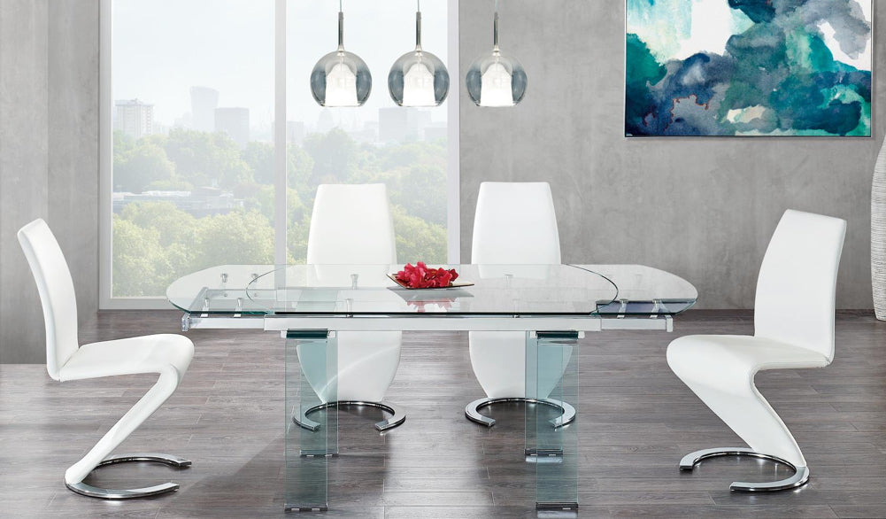 D2160 DT+ D9002 DC White 5pc dining set