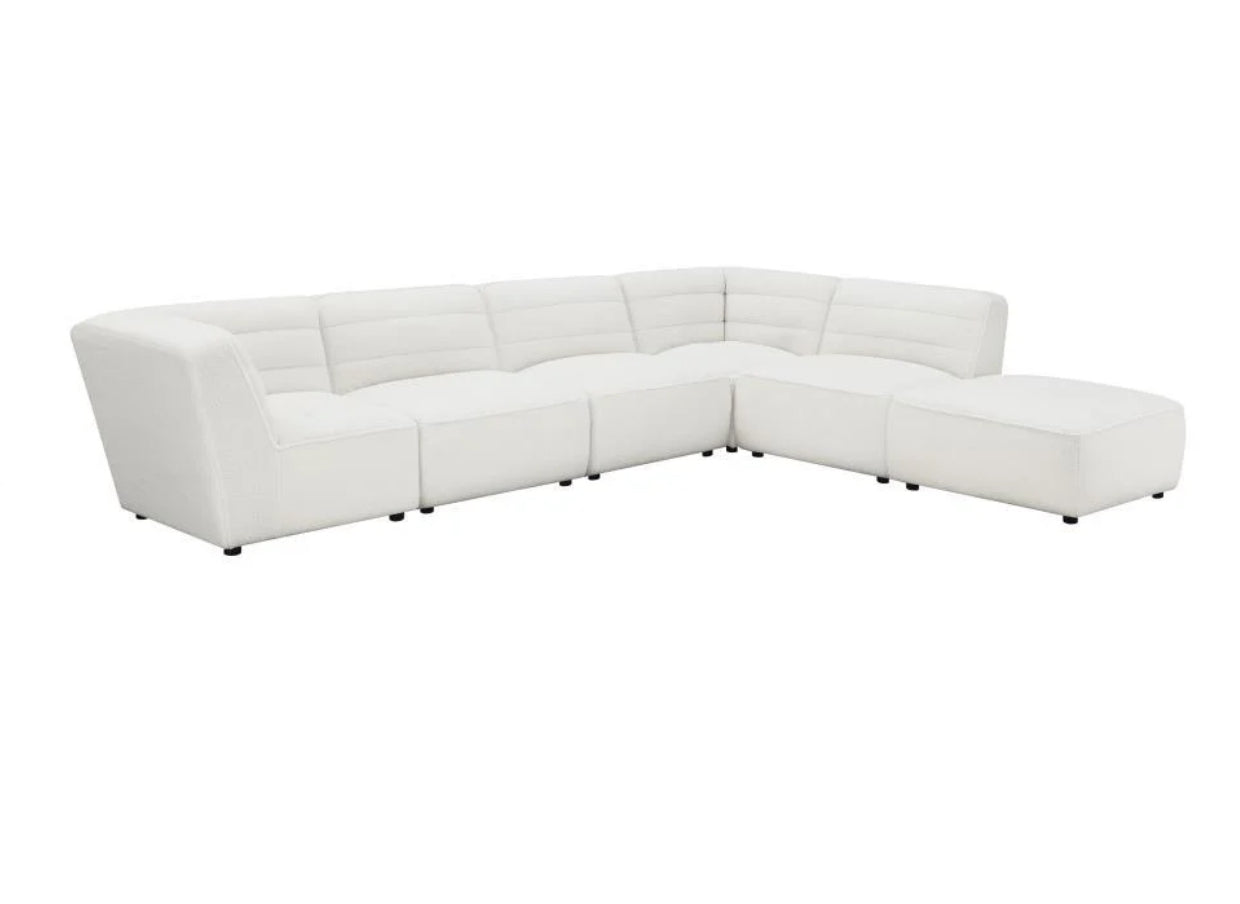 Sunny - 6 Piece Sectional Set - White