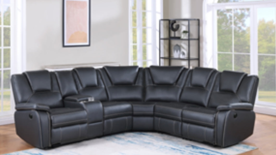 M8190 Black Modular Power Recliner