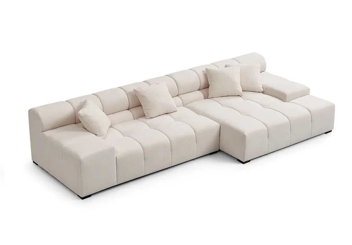 Hayden Sofa Sectional modern Upholstery Gray / Cream