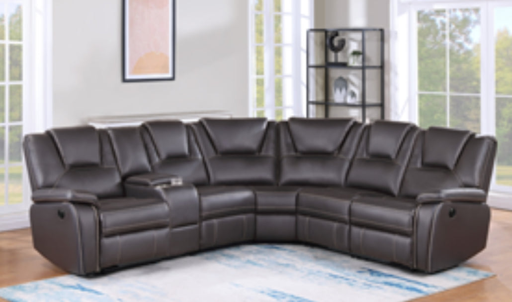 M8192 Brown Modular Power Recliner