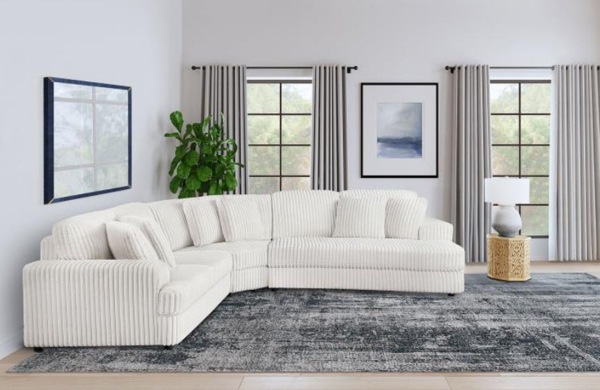 EMBERSON 3-PIECE UPHOLSTERED MODULAR SECTIONAL SOFA IVORY