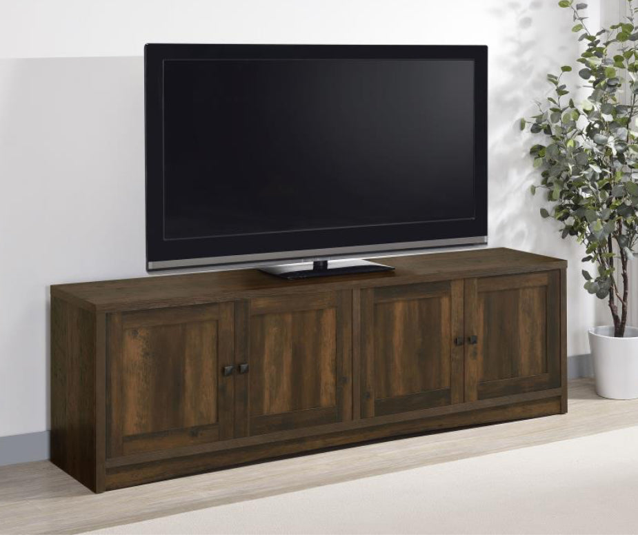 LAUGHLIN 4-DOOR 78-INCH TV STAND DARK PINE