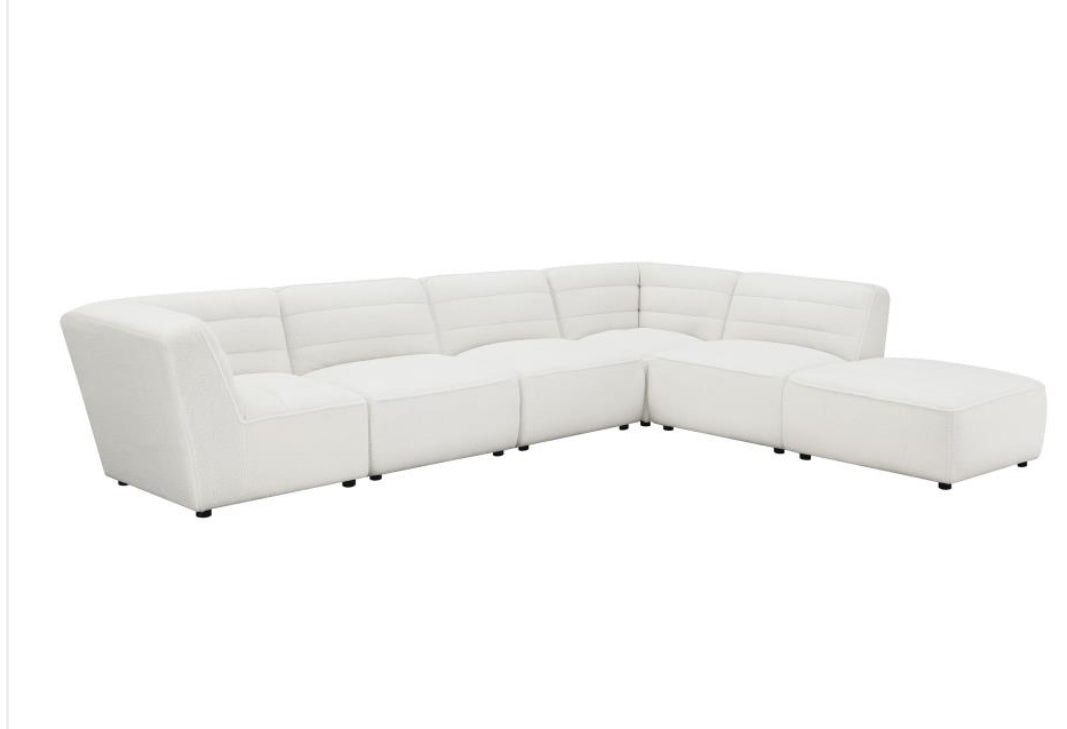 Sunny Upholstered 6-piece Modular Sectional Natural