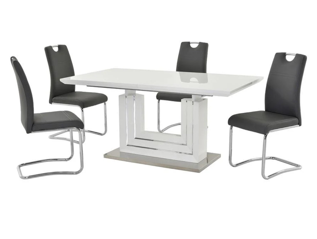 Lila Grey 5-Piece Dining Set