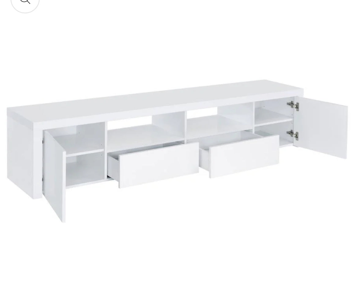 TV Console Wood - White 78”
