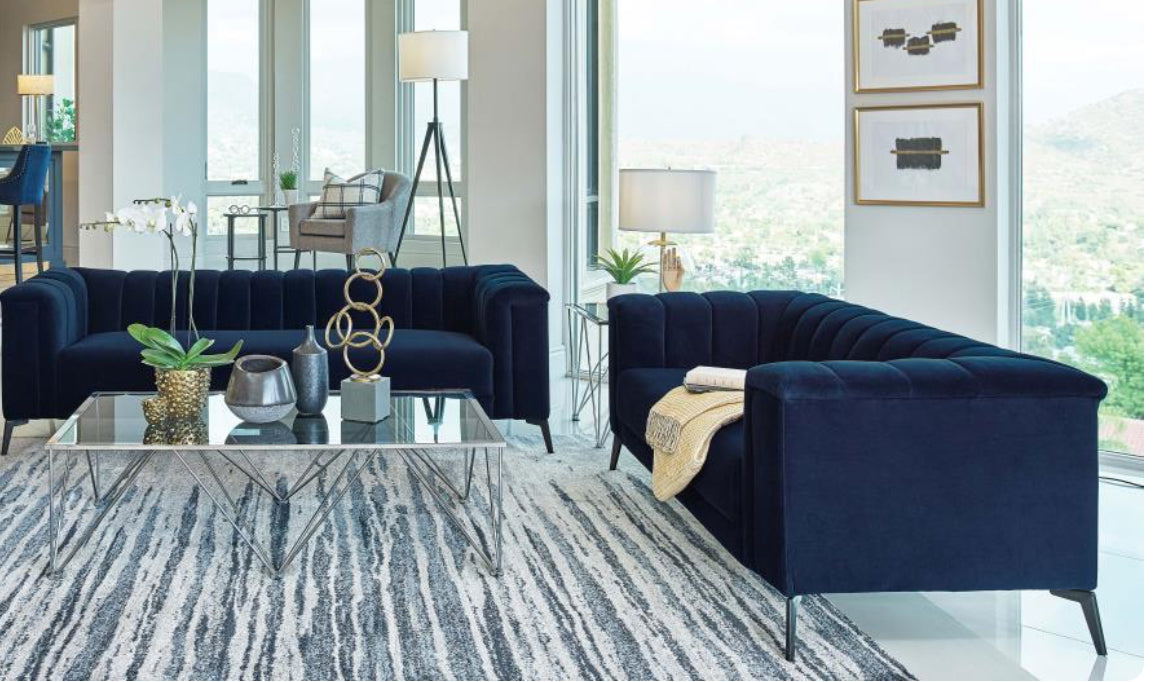 Chalet - 2 Piece Living Room Set - Blue