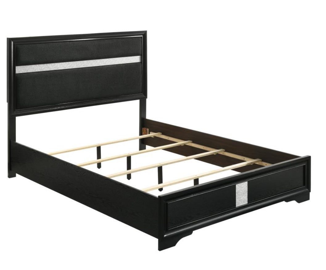 Miranda Black 4pc Bedroom Set King/Queen