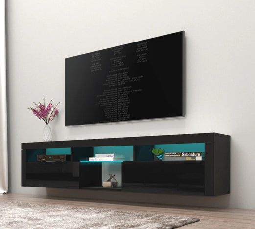 TV228 Floating TV Stand with LED Black/White /Gray