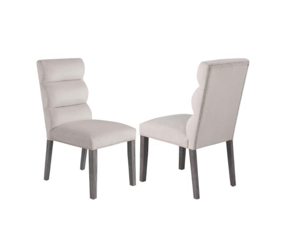 CARLA 5pc Set 80-INCH CULTURED CARRARA MARBLE TOP DINING TABLE WHITE