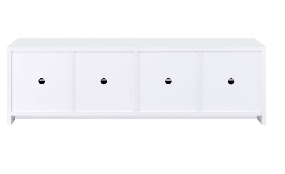 LAUGHLIN 4-DOOR 78-INCH TV STAND WHITE