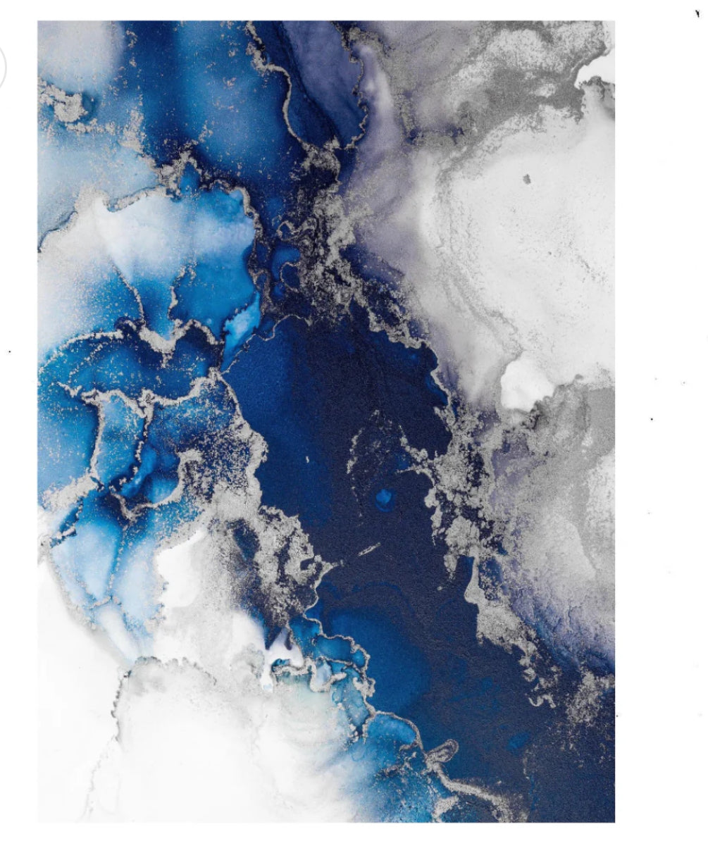 Abstract Glass Wall Art 48" x32"