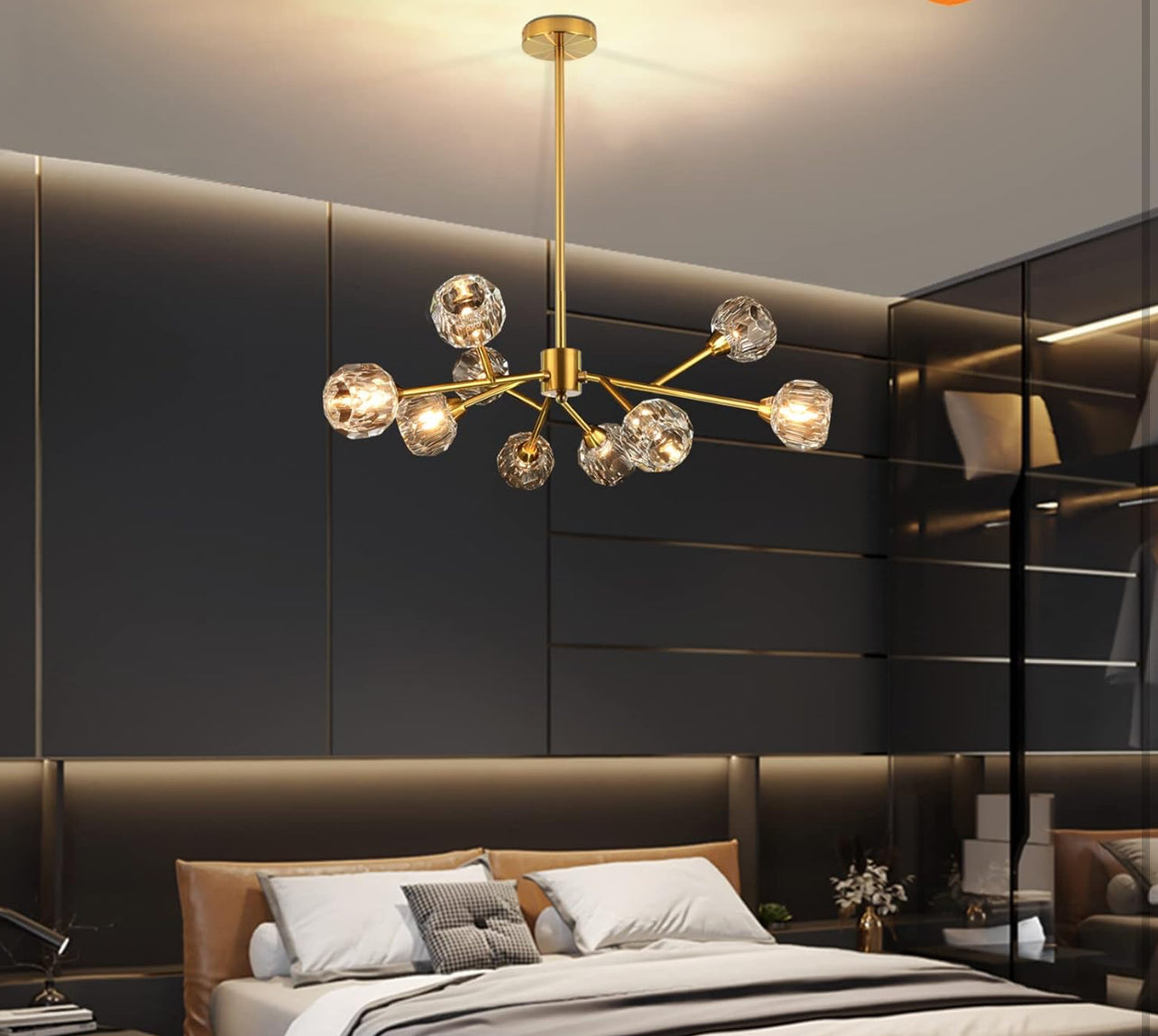 Sputnik Chandelier Gold