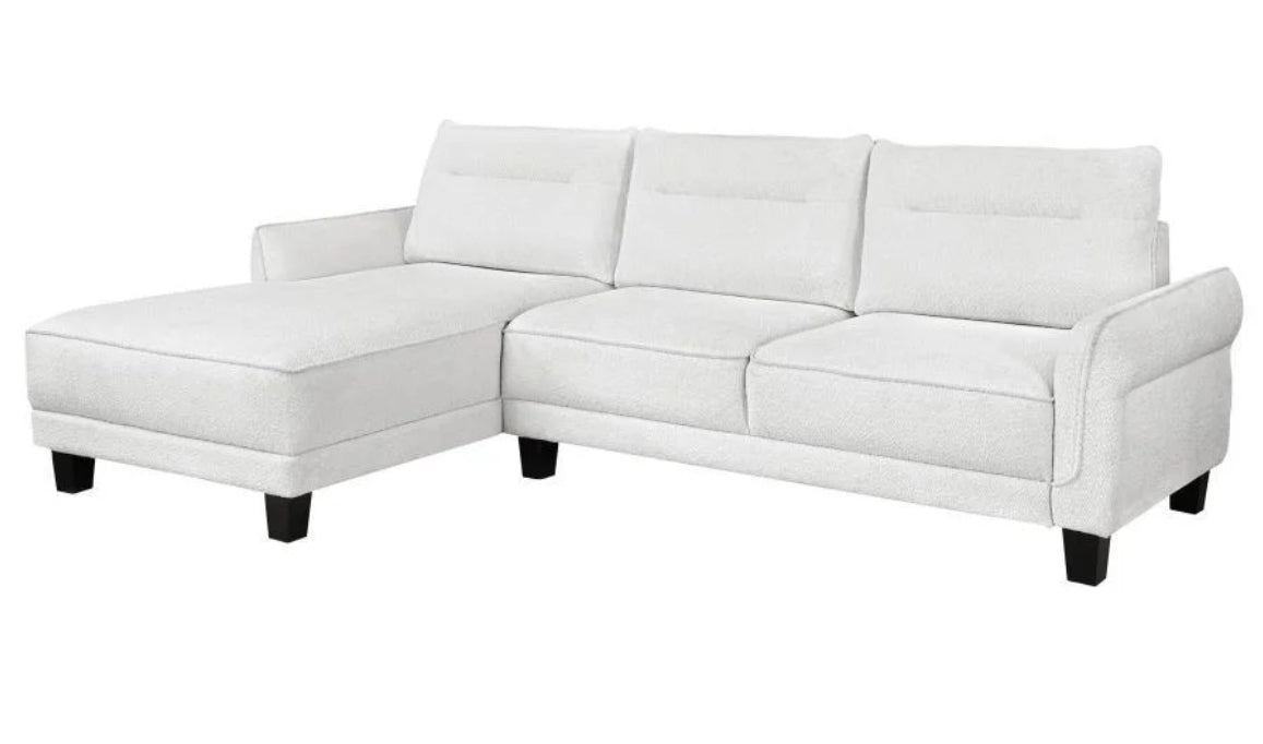 Caspian Upholstered Curved Arms Sectional Sofa