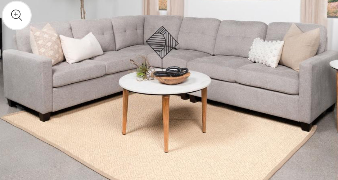 Georgina 4-piece Upholstered Modular Sectional Sofa Steel Beige