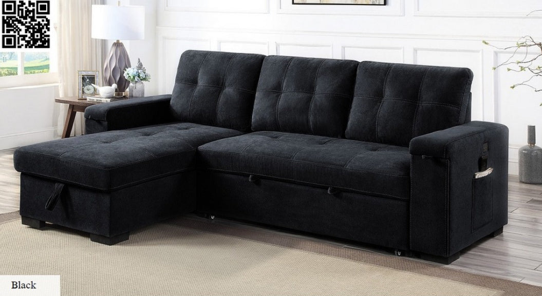 81395BK
Toby Black Sleeper Sectional (3pkg)