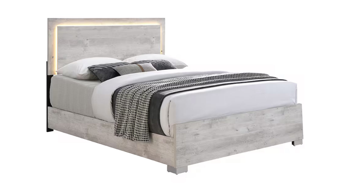 Juliet 4pc Whitewash Bedroom Set