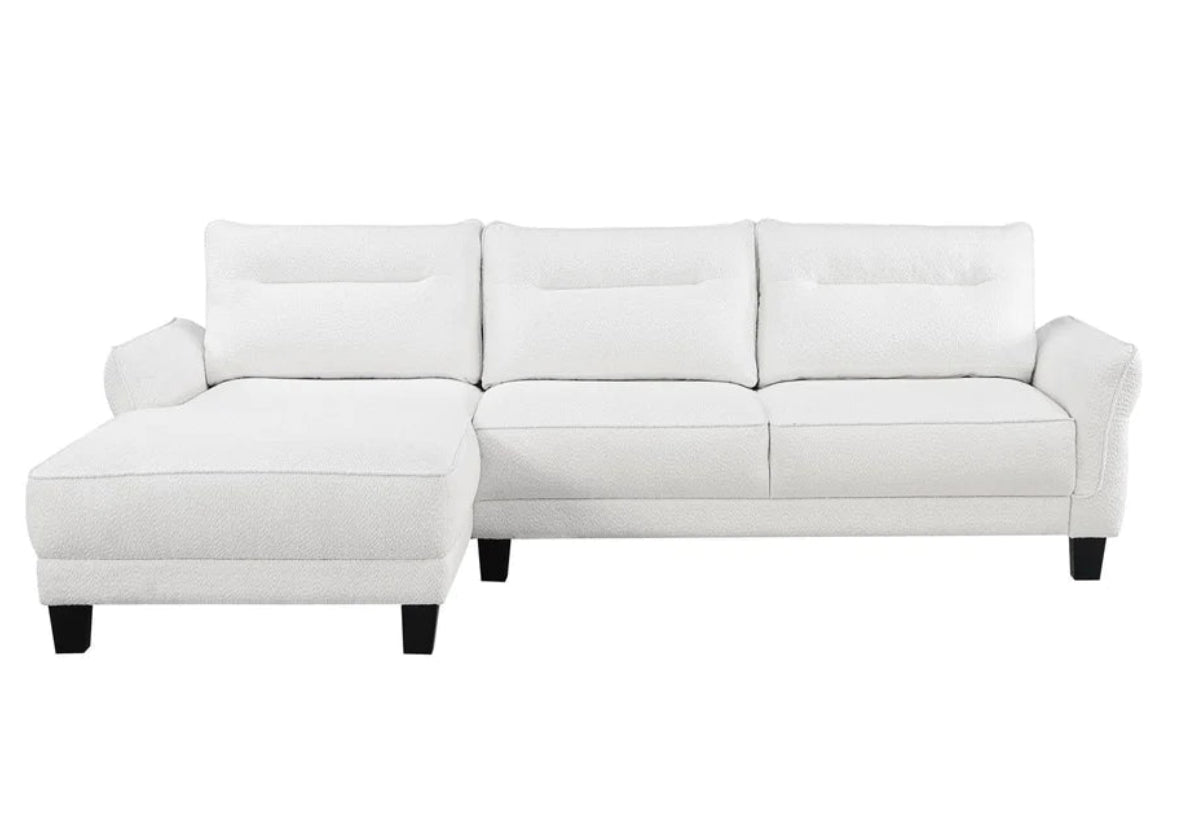 Caspian Upholstered Curved Arms Sectional Sofa