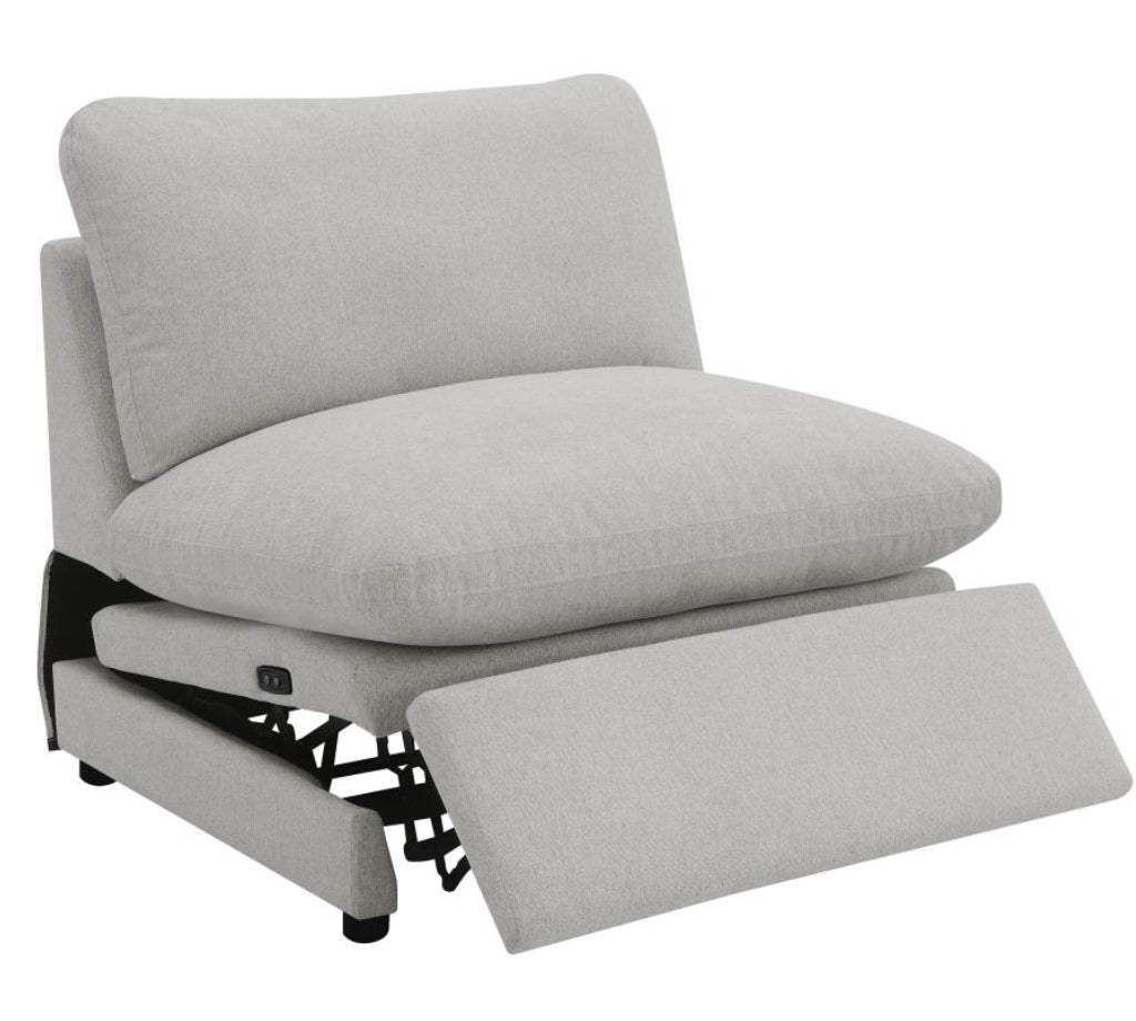 COLLINS 5-PIECE MODULAR POWER RECLINING SECTIONAL GREY