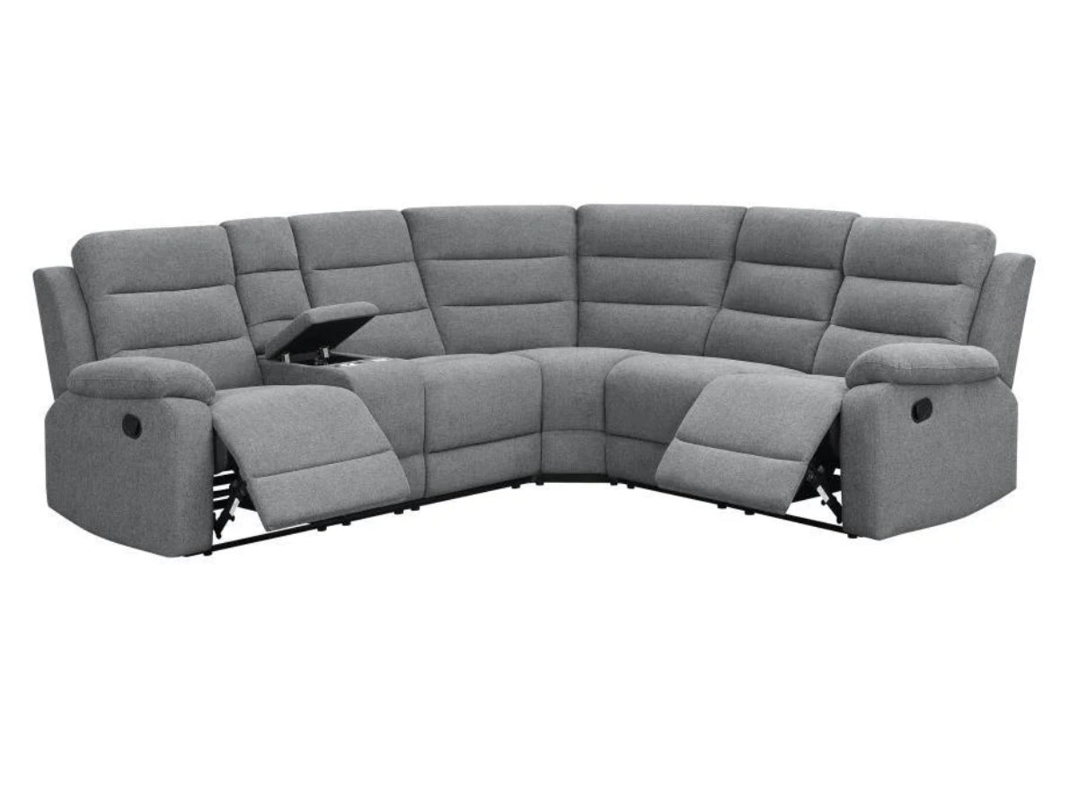 David - 3 Piece Motion Sectional - Gray