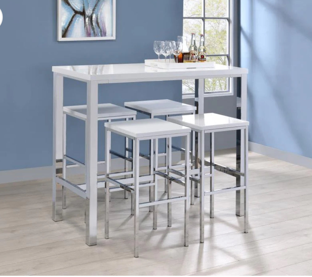 Natividad - 5 Piece Bar Set - White