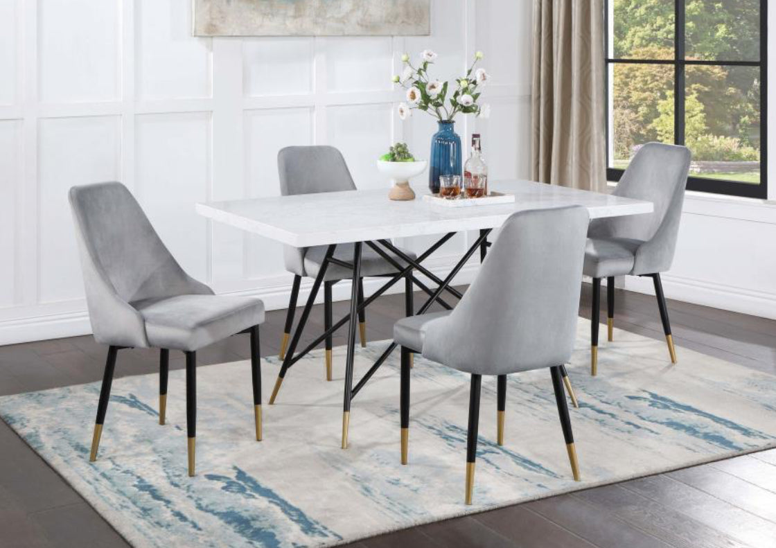 Gabrielle - 5 Piece Dining Set - White
