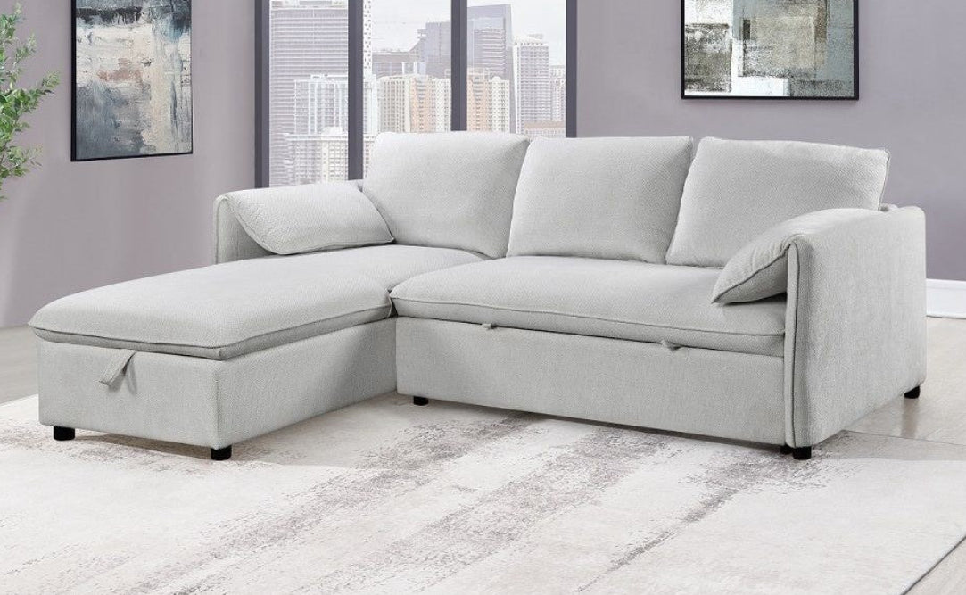 Yaroslav Reversible Sectional Sofa W/Sleeper & Storage