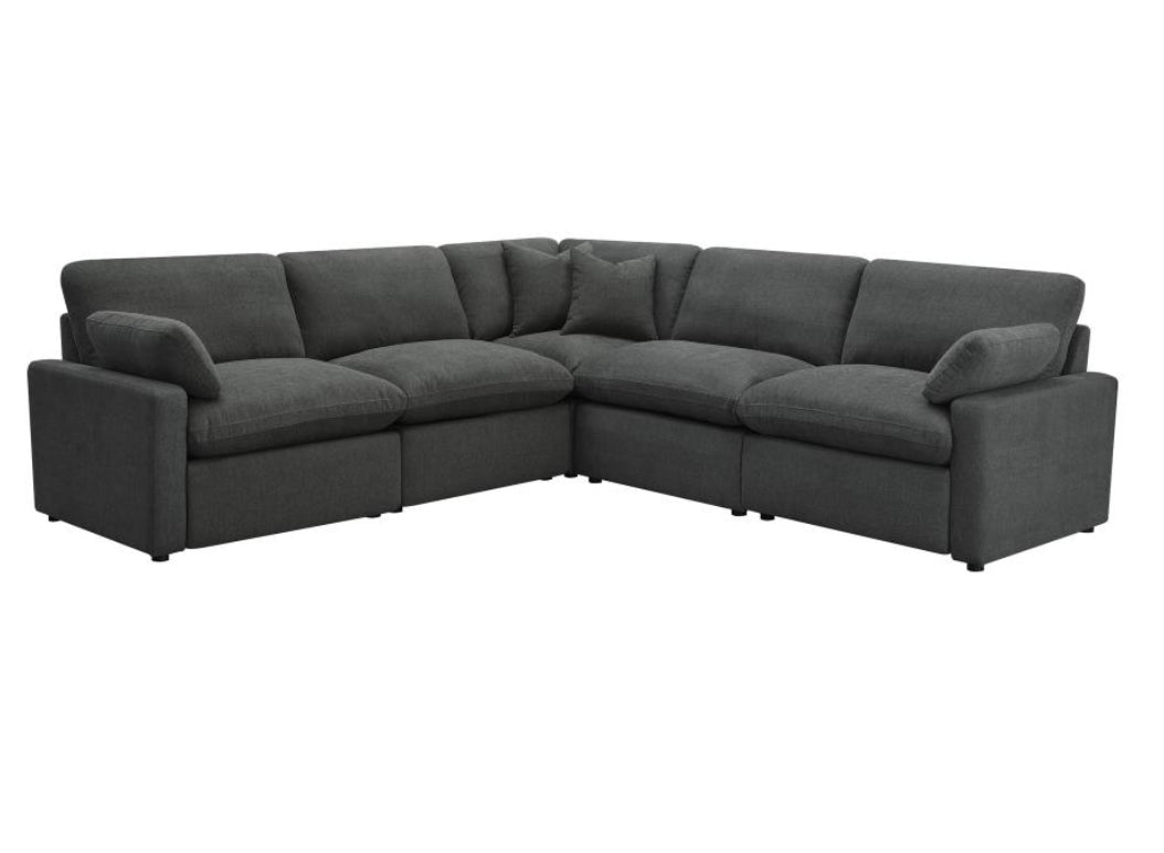 COLLINS 5-PIECE MODULAR POWER RECLINING SECTIONAL Dark GREY
