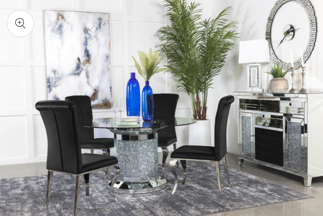 Ellie - 5 Piece Dining Room Set - Black – Better Home Furniture