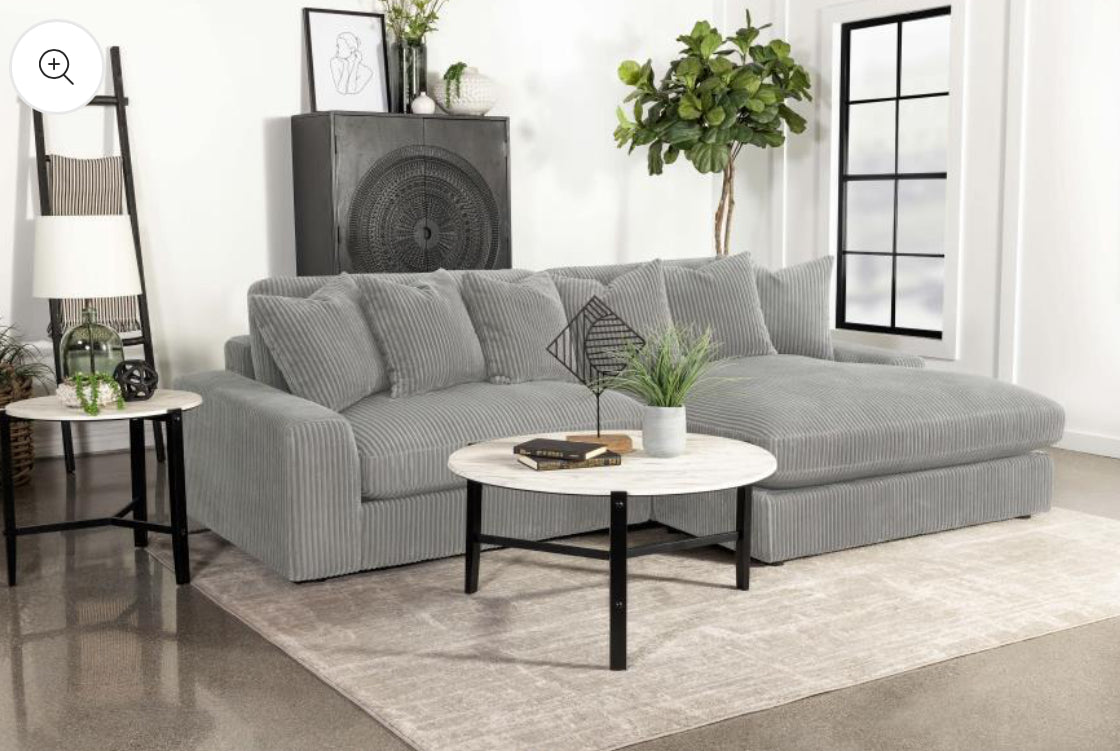 Blaine Upholstered Reversible Sectional Fog