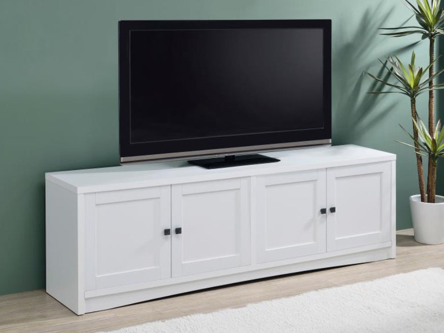 LAUGHLIN 4-DOOR 78-INCH TV STAND WHITE