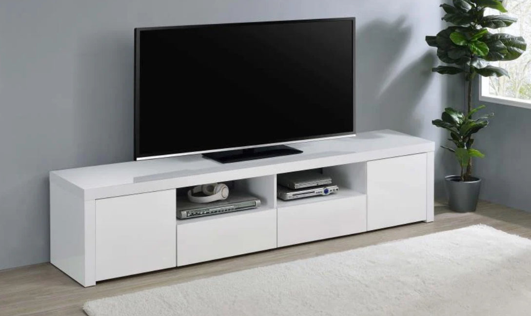 TV Console Wood - White 78”