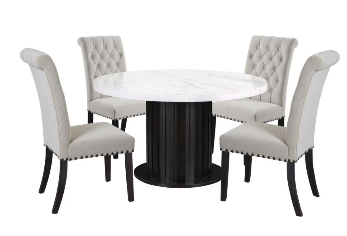 Sherry - Dining Table 5 Piece Set - White