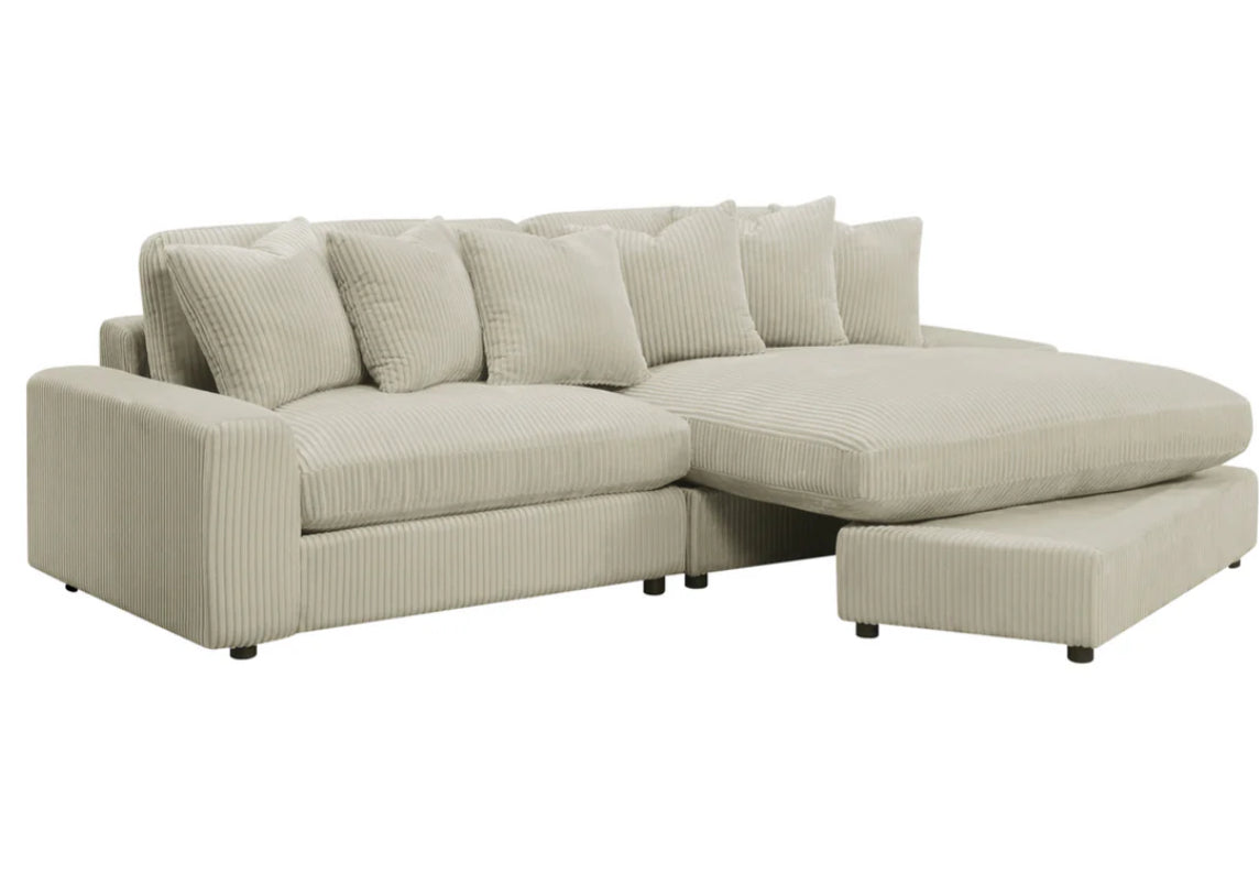 Blaine Upholstered Reversible Sectional Sofa Sand