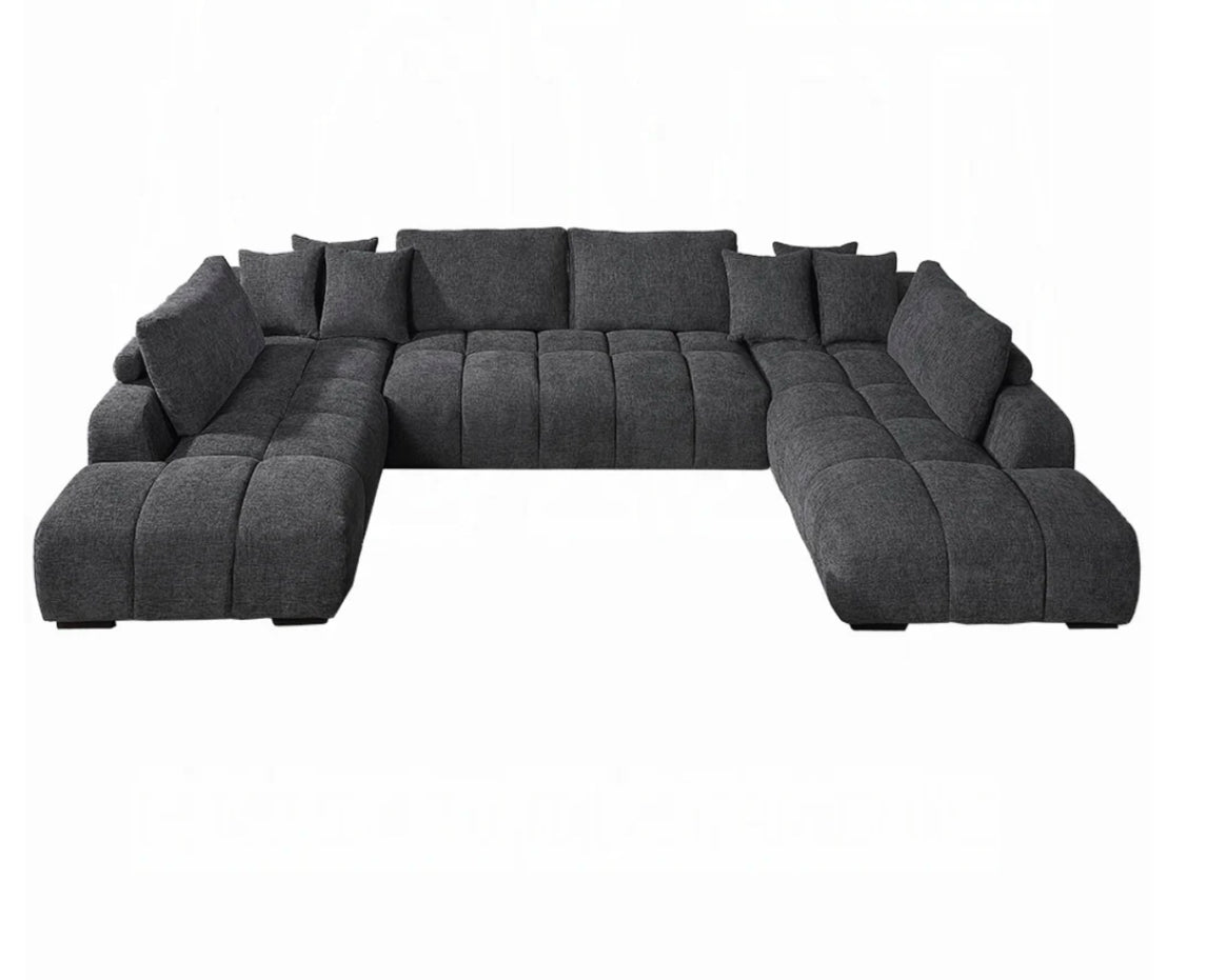 Amary 3 piece Upholstered linen sectional Sofa
