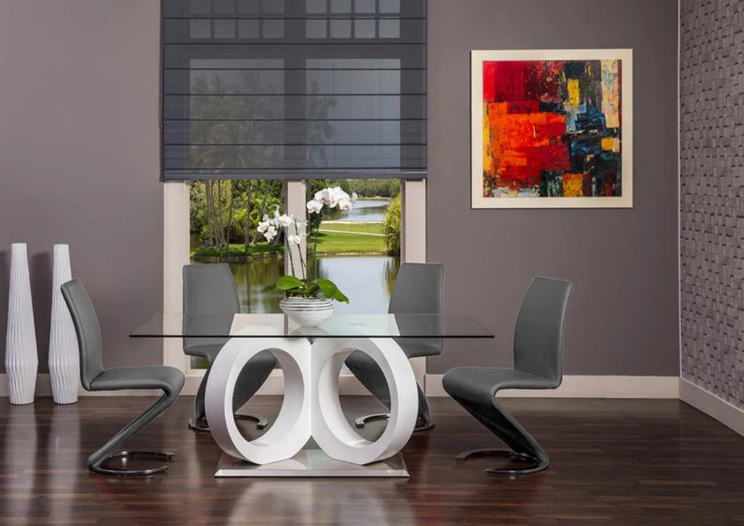 Modway Grey White Dining set