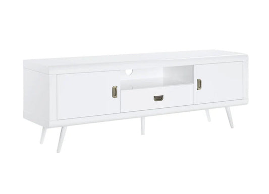 Pagan - TV Stand - White High Gloss Finish 63”
