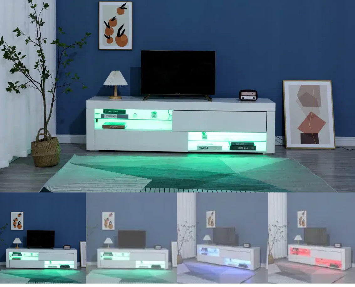 4805 White TV Stand 71"