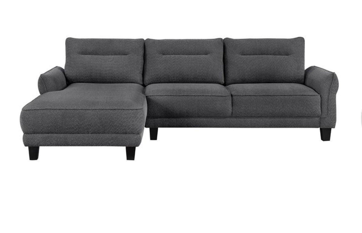Caspian Upholstered Curved Arms Sectional Sofa