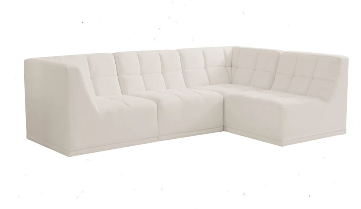 Relax - Modular Sectional 4 Piece - Cream