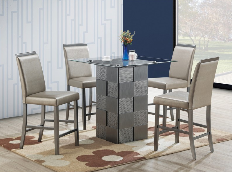 5PCS Dining Counter Height Table Set F2482