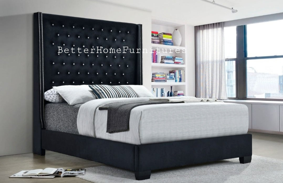 Victoria Black King/ Queen PU Leather